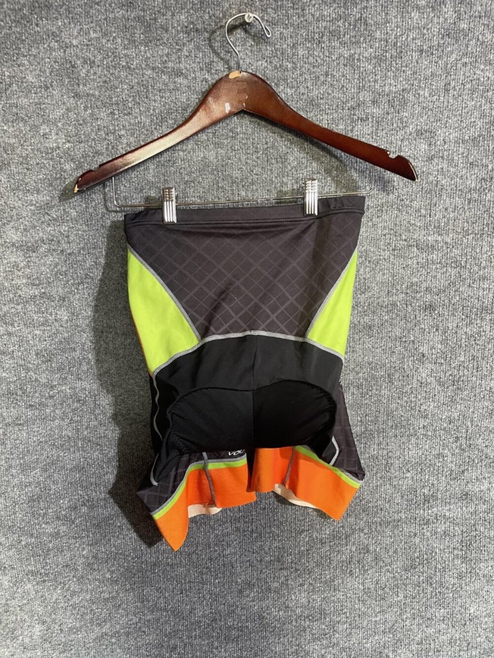 Voler Cycling Shorts Mens Medium Black Orange Redlands Padded Chamois 8 Inseam